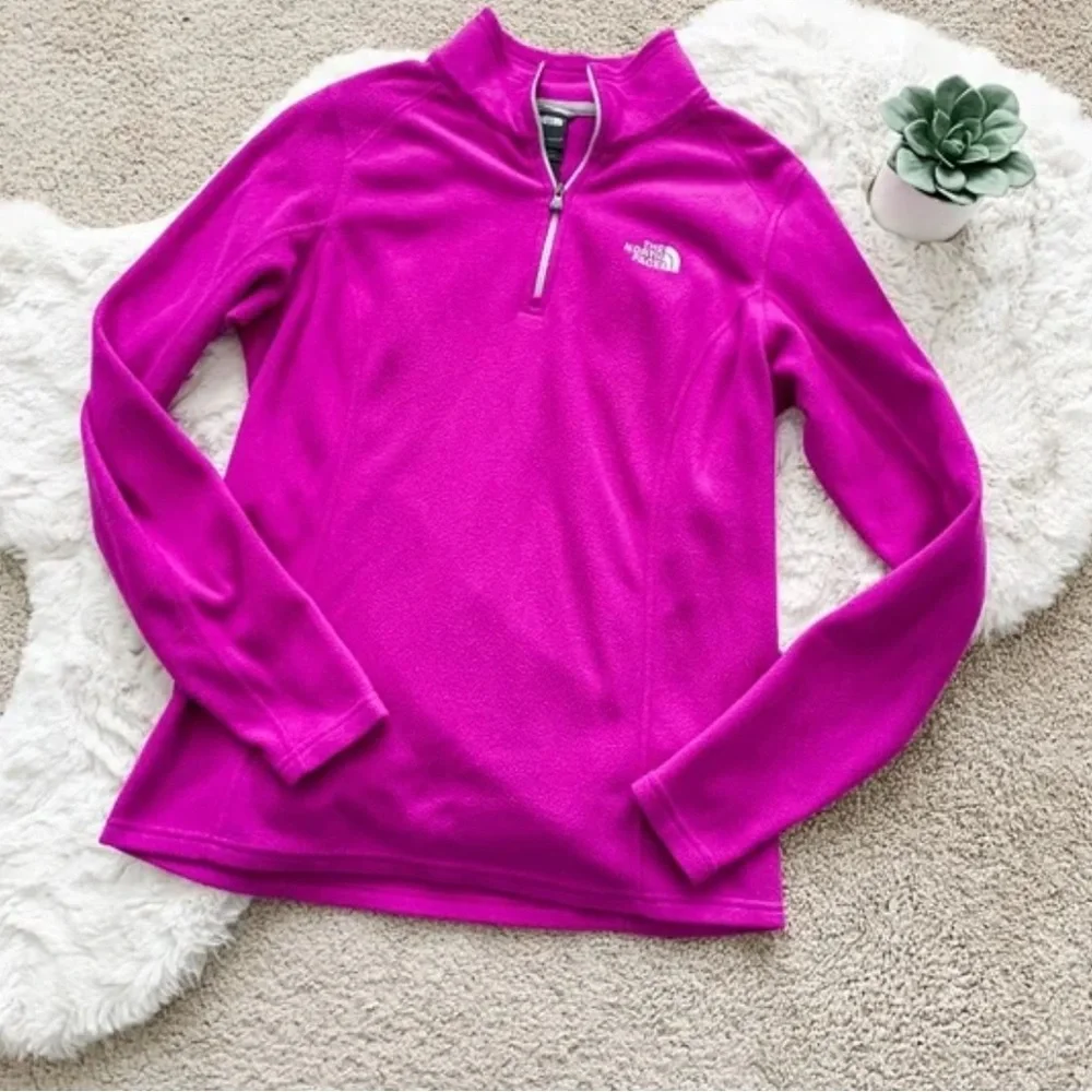 The North Face Pink‎ Quarter-Zip Pullover